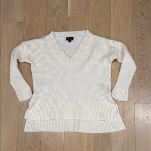 J. Crew Women's Ivory V-Neck Sweater